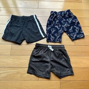 Kids Black and Navy Shorts Set of 3 pairs